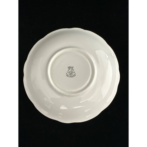 Vintage EB Foley Bone China Teacup & Saucer Set Yellow/Gold Floral Bird England - Picture 5 of 8